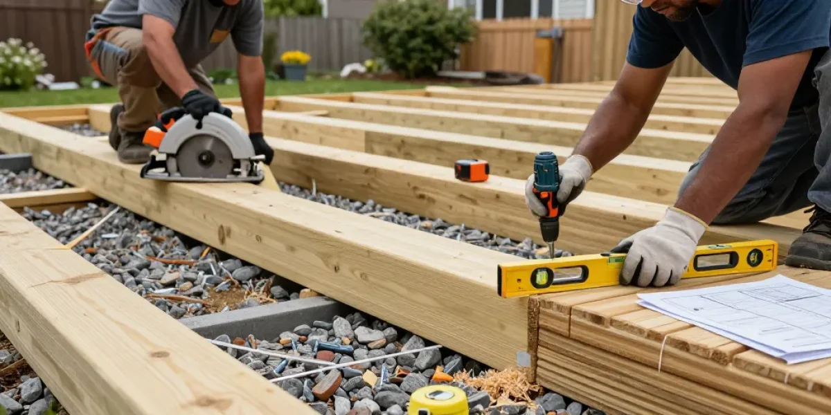 comment faire une terrasse en bois sur de la terre